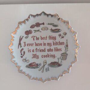 Vintage Kitchen Wall Hanging Plate Decor 8 Inch Diameter Food Japan Lego 3766